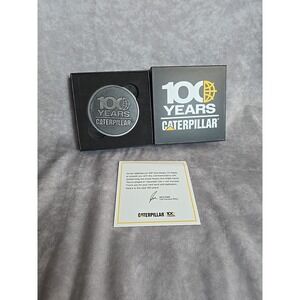 Official Caterpillar 100 Year Anniversary Commemorative Medallion Coin In Box